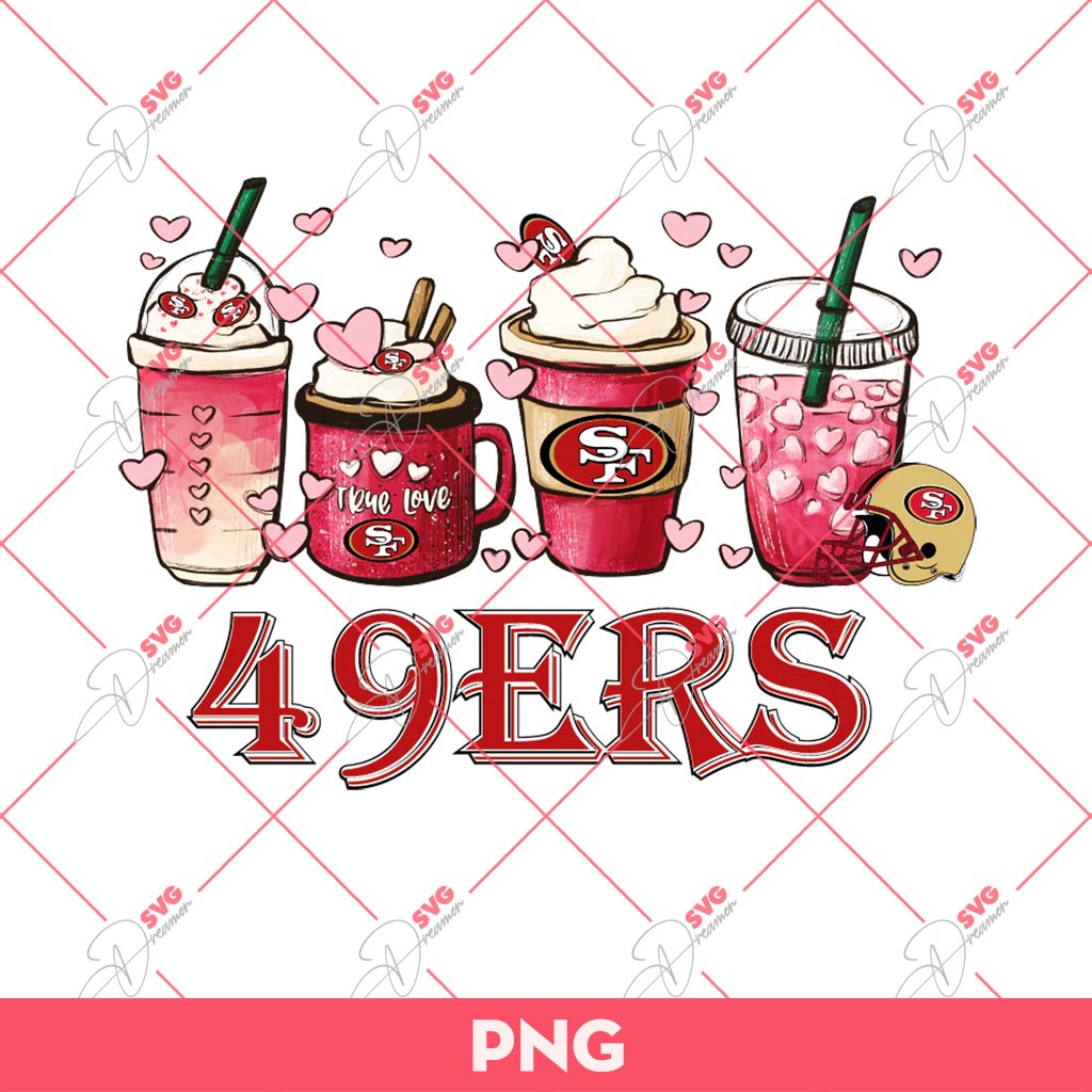 True Love 49Ers Coffee PNG, Football Coffee PNG, 49ers NFL Coffee PNG
