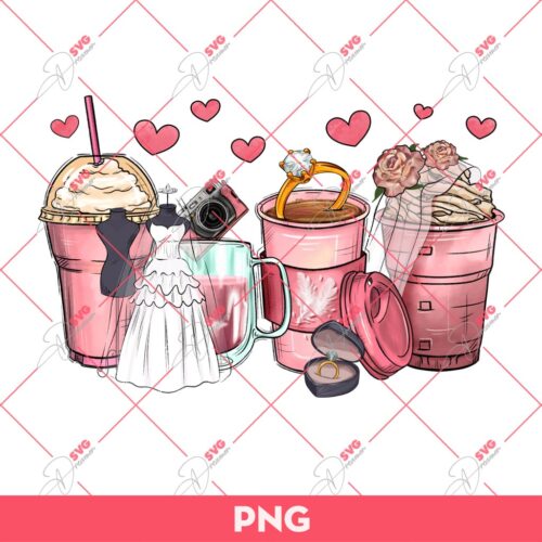 Wedding Bride Coffee PNG, Bride Coffee PNG, Love Coffee PNG
