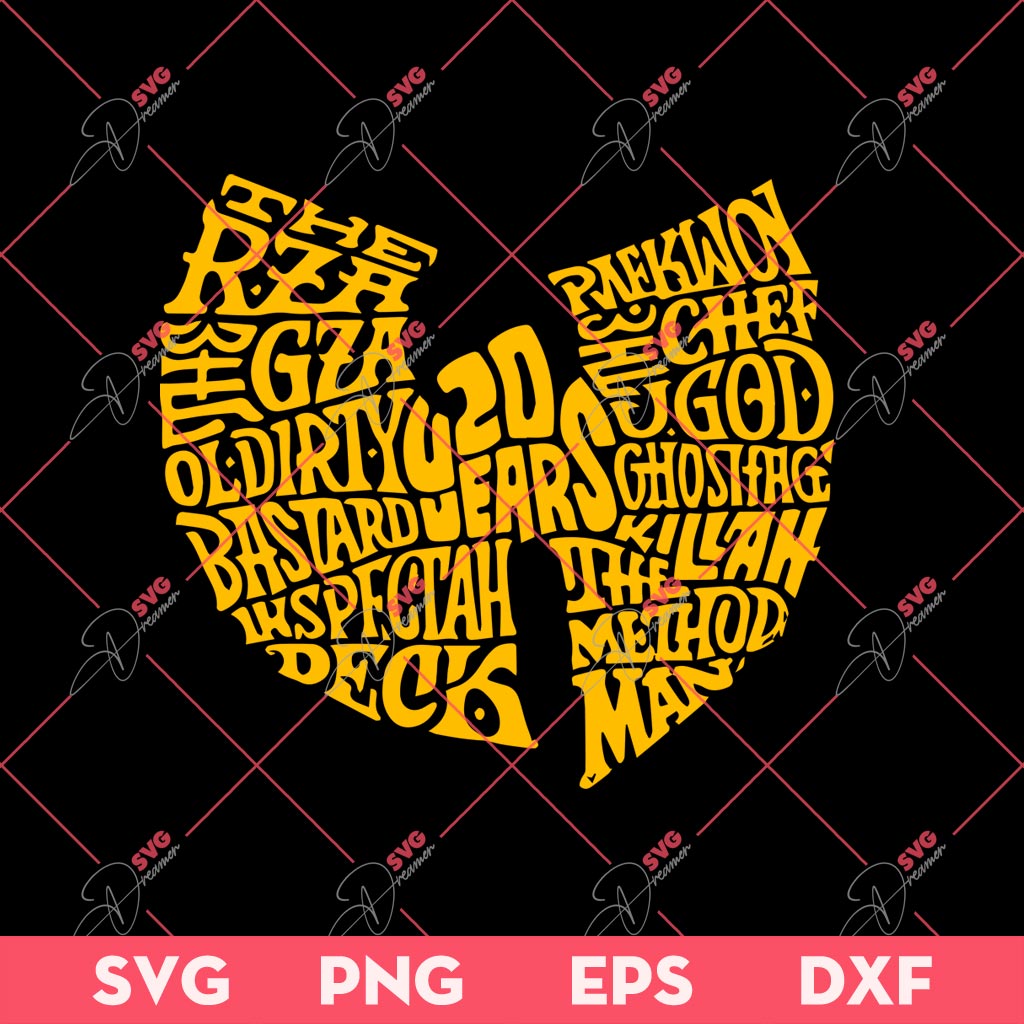 Wu-tang 20 Years SVG PNG, Wutang Clan SVG PNG, Hip Hip SVG PNG