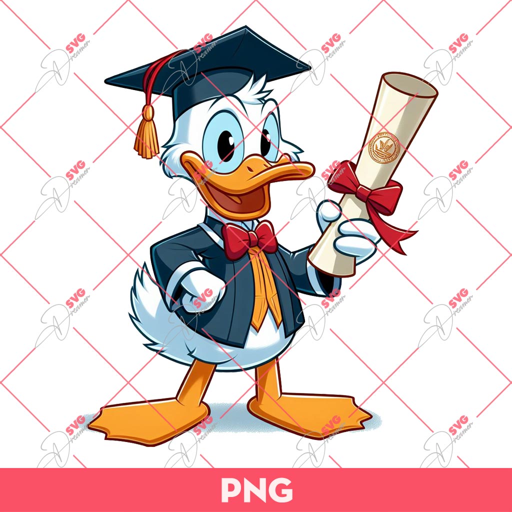 Bundle Donald Duck Graduation 2024 PNG, Disney Characters Senior 2024 PNG