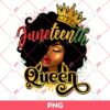 Afro Girl Juneteenth Queen PNG, Black History 1865 PNG, Freedom Day PNG