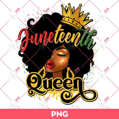 Afro Girl Juneteenth Queen PNG, Black History 1865 PNG, Freedom Day PNG