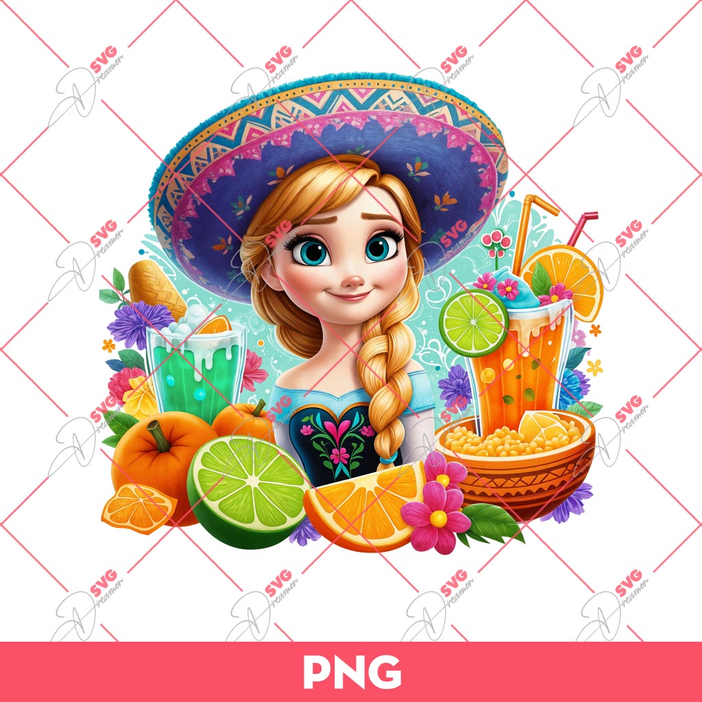 Anna Princess Cinco De Mayo PNG, Anna Mexican PNG, Anna Mexico Festival PNG