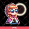 Anna With Total Solar Eclipse April 8 2024 PNG, Anna Princess And Solar Eclipse PNG