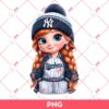 Anna Yankees PNG, Disney Princess Baseball NY Yankees PNG