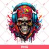 Art Skull Colorful PNG, Skull Listening To Music PNG, Art Skeleton PNG