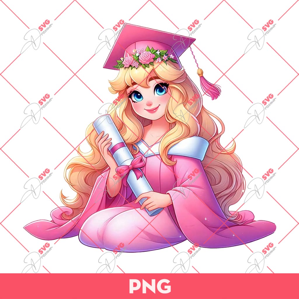 Aurora Princess Graduation PNG, Disney Princess Graduation 2024 PNG