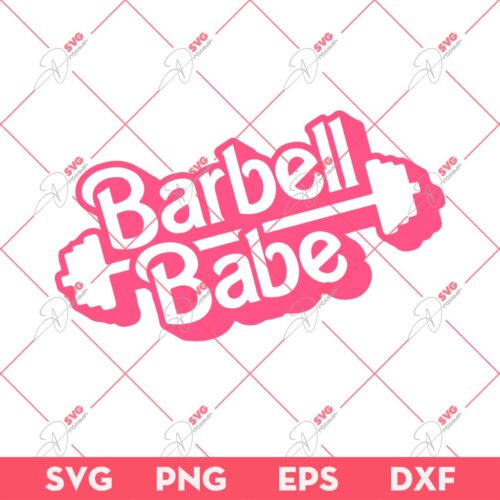 Barbell Babe Doll SVG PNG, Fitness Barbell SVG PNG, Fitness Barbie SVG