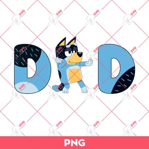 Bluey Dad PNG, Bluey And Bingo PNG, Fathers Day PNG