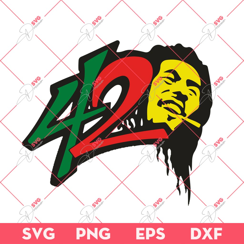 Bob Marley 420 SVG PNG, Cannabis SVG PNG, Bob Marley Weed SVG PNG