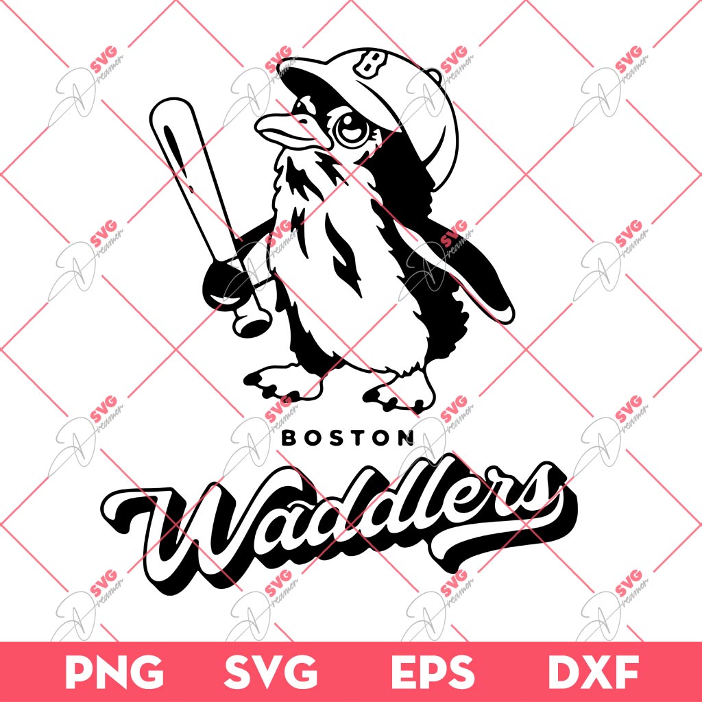 Boston Waddlers SVG, Penguin Baseball SVG PNG