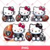 Bundle Hello Kitty LV Raiders PNG, Hello Kitty Football NFL PNG
