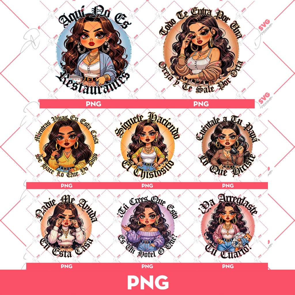 Bundle Latina Mom Saying PNG, Chingona Chicana Mom PNG, Mothers Day PNG