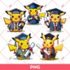 Bundle Pikachu Graduation 2024 PNG, Pikachu Pokemon Senior 2024 PNG, Pokemon Graduation PNG