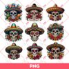 Bundle Skull Cinco De Mayo PNG, Mexico Festival PNG, Skull Skeleton Mexico PNG