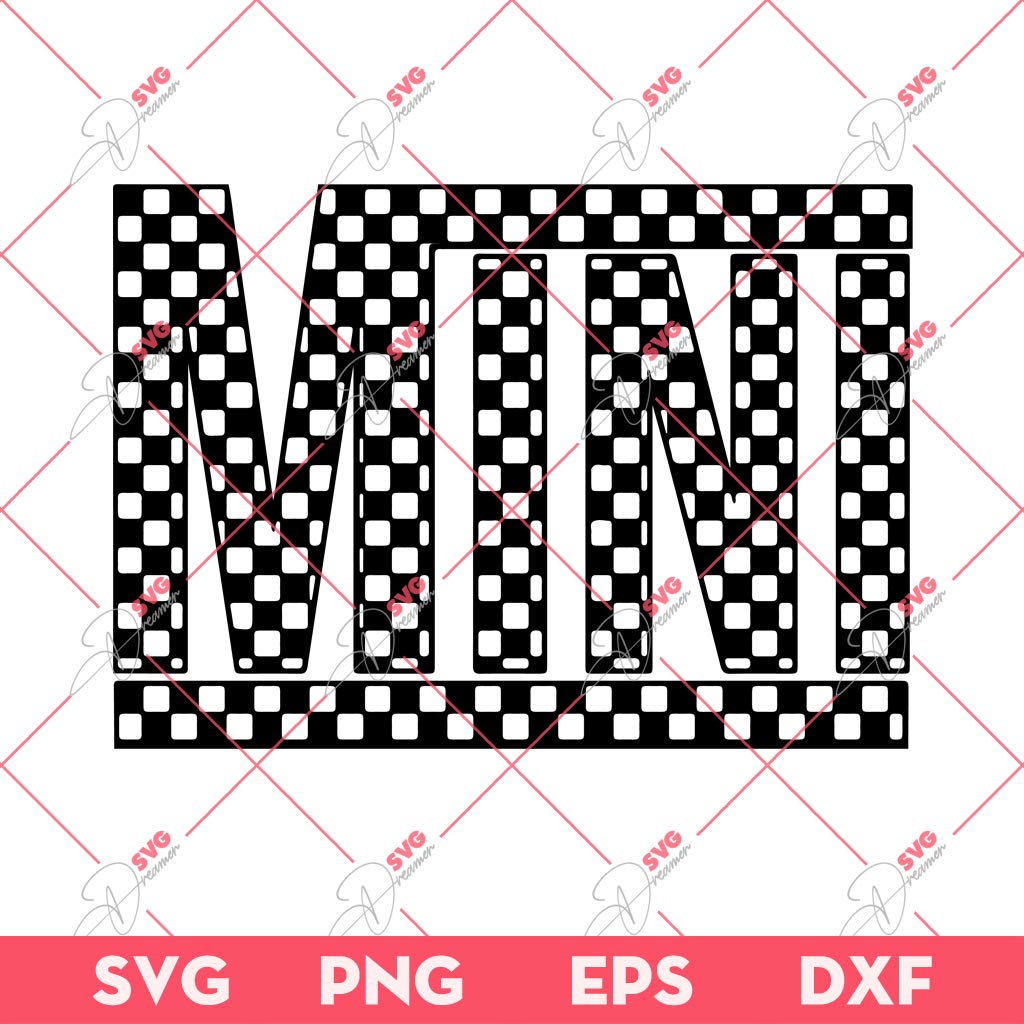 Checkered Mini SVG, Mothers Day SVG