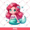 Cute Ariel Mermaid PNG, Chibi Disney Princess PNG
