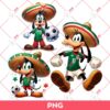 Cute Disney Goofy Fan Mexico Soccer PNG, Mexican Soccer Cartoon PNG