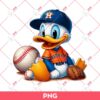 Cute Donald Duck Houston Astros Baseball PNG, Disney Donald Baseball Fan Astros PNG