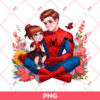 Dad And Daughter Spider Man PNG, Superhero Dad PNG, Fathers Day PNG