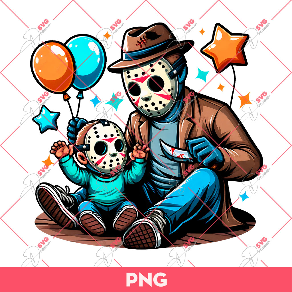 Dad And Son Jason Voorhees PNG, Horror Characters Dad PNG, Fathers Day PNGDad And Son Jason Voorhees PNG, Horror Characters Dad PNG, Fathers Day PNG