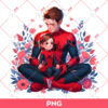 Dad Spider Man And Daughter PNG, Dad Superhero PNG, Fathers Day PNG