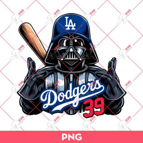 Darth Vader Dodgers PNG, Star Wars Darth Vader Los Angeles Dodgers MLB Baseball PNG