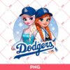 Elsa And Anna Dodgers PNG, Frozen Princess LA Dodgers PNG, Disney Princess Baseball PNG