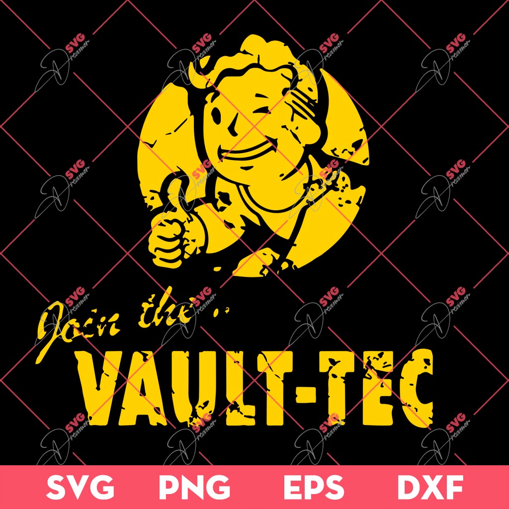 Fallout Join The Vault-Tec SVG, Vault Boy Fall Out SVG PNG