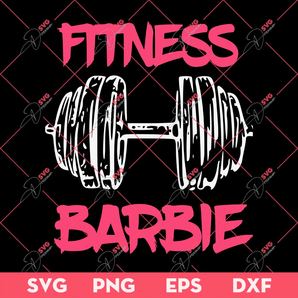 Fitness Barbie SVG, Fitness SVG PNG, Gym Barbie SVG PNG