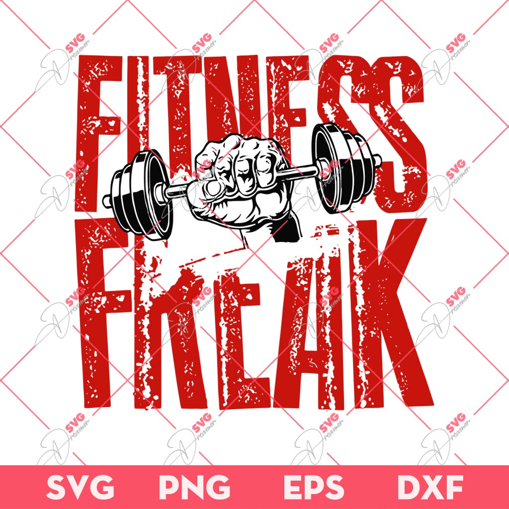 Fitness Freak SVG PNG, Gym SVG PNG