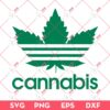 Funny Cannabis Adidas Logo SVG PNG, Cannabis SVG PNG, Adidas Weed SVG PNG