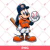 Goofy Houston Astros Baseball PNG, Disney Goofy Baseball PNG