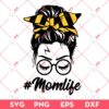 Harry Potter Mom Life SVG PNG, Hufflepuff Messy Bun SVG PNG, Funny Hogwarts Mom SVG PNG