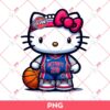Hello Kitty Detroit Pistons PNG, Kitty Basketball PNG, Hello Kitty NBA Pistons PNG