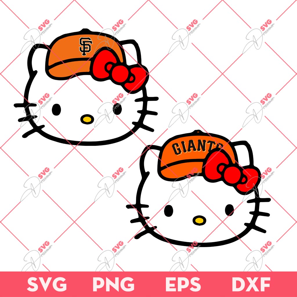 Hello Kitty Giants SVG PNG, Kitty San Francisco Giants Baseball SVG PNG
