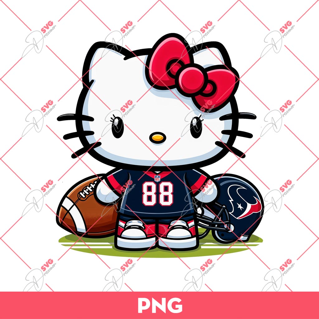 Hello Kitty Houston Texans NFL Football PNG, Kitty Texans PNG, Kitty Football PNG