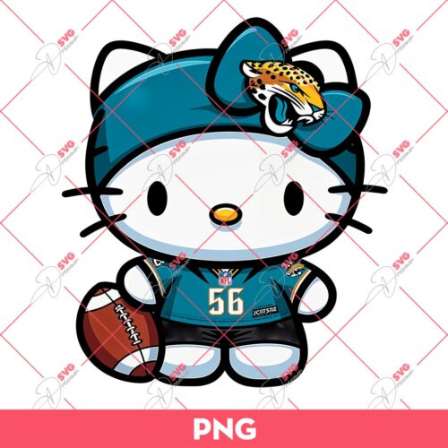 Hello Kitty Jacksonville Jaguars NFL Football PNG, Kitty Jacksonville Jaguars PNG