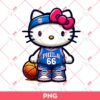 Hello Kitty Philadelphia 76ers PNG, Kitty Basketball PNG, Kitty 76ers PNG
