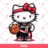 Hello Kitty Portland Trail Blazers PNG, Kitty Basketball PNG, Kitty NBA Blazers PNG