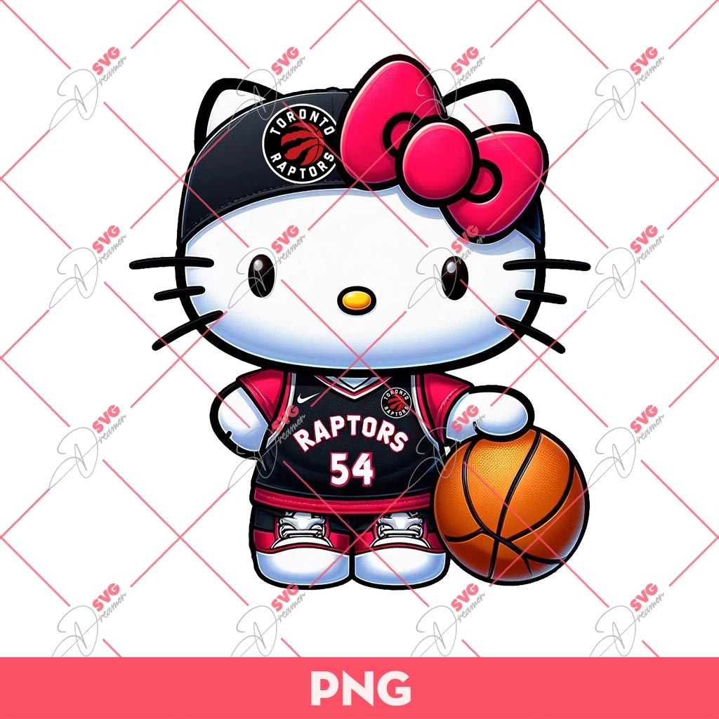 Hello Kitty Toronto Raptors PNG, Kitty Basketball PNG, Kitty Raptors NBA PNG