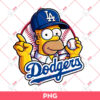 Homer Simpson Dodgers PNG, The Simpson LA Dodgers PNG, Los Angeles Dodgers Baseball PNG