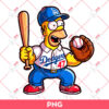 Homer Simpson LA Dodgers PNG, Baseball Player Homer Simpson PNG, Simpson Dodgers MLB PNG