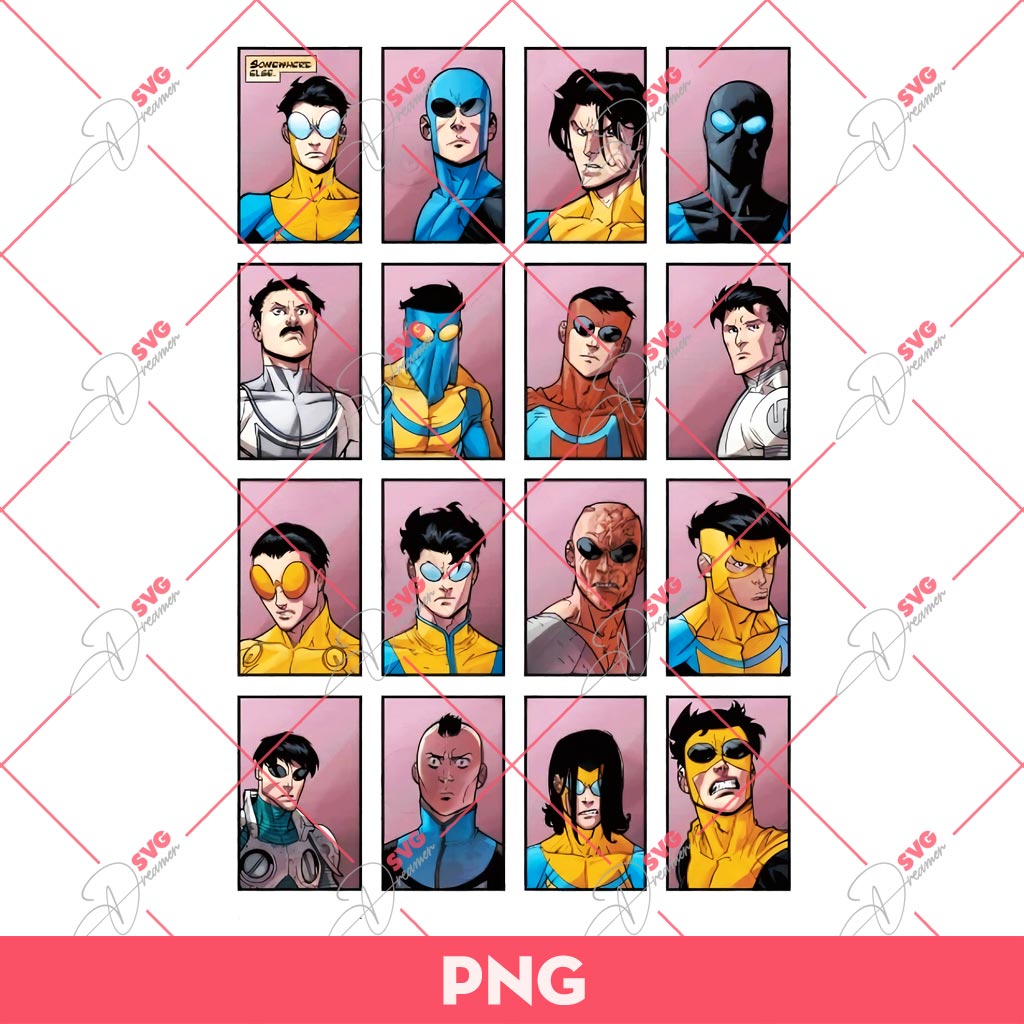 Invincible PNG, Superhero Invincible PNG, Invincible Variant Poster PNG