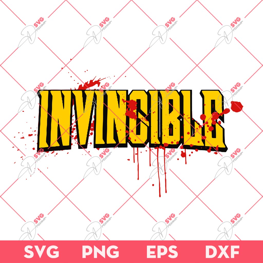 Invincible SVG PNG, Invincible Blood Spatter SVG