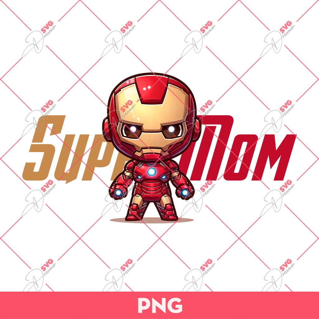 Iron Man Super Mom PNG, Superhero Mom PNG, Mothers Day Gift PNG
