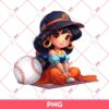 Jasmine Princess Detroit Tigers Baseball PNG, Disney Princess Baseball PNG