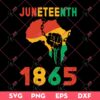 Juneteenth 1865 SVG, Freedom Day 1865 SVG, Independence Black History SVG