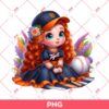 Merida Princess Detroit Tigers PNG, Disney Princess Baseball PNG