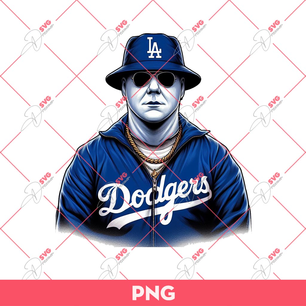 Michael Myers Dodgers PNG, Horror Movie Characters Fan LA Dodgers PNG